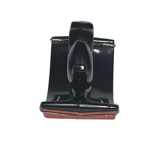 Vintage 1930's Houze Marked Thew Black Glass Elephant Blotter Rocker - Picture 4 of 6